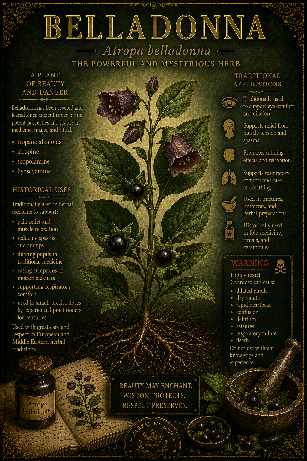 Belladonna medicinal herb