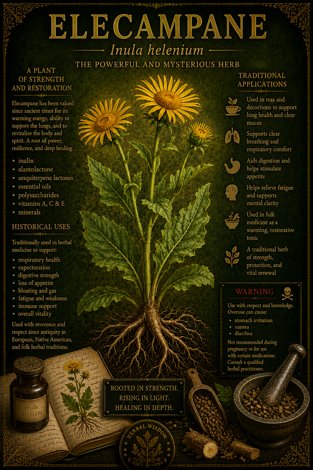 Elecampane medicinal herb