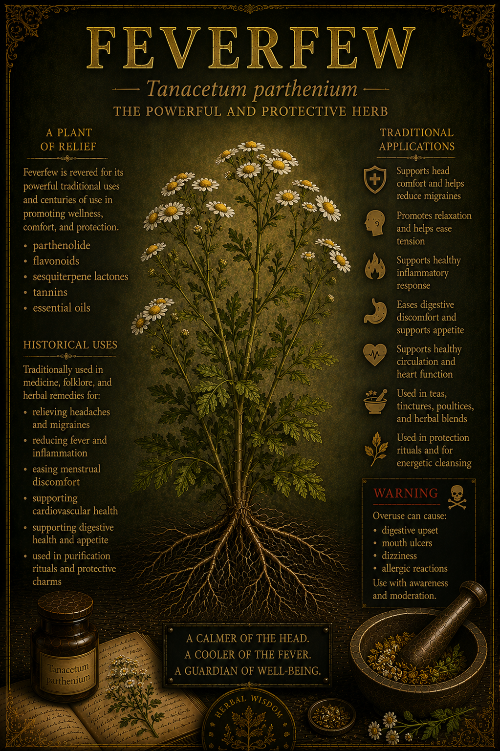 Feverfew medicinal herb