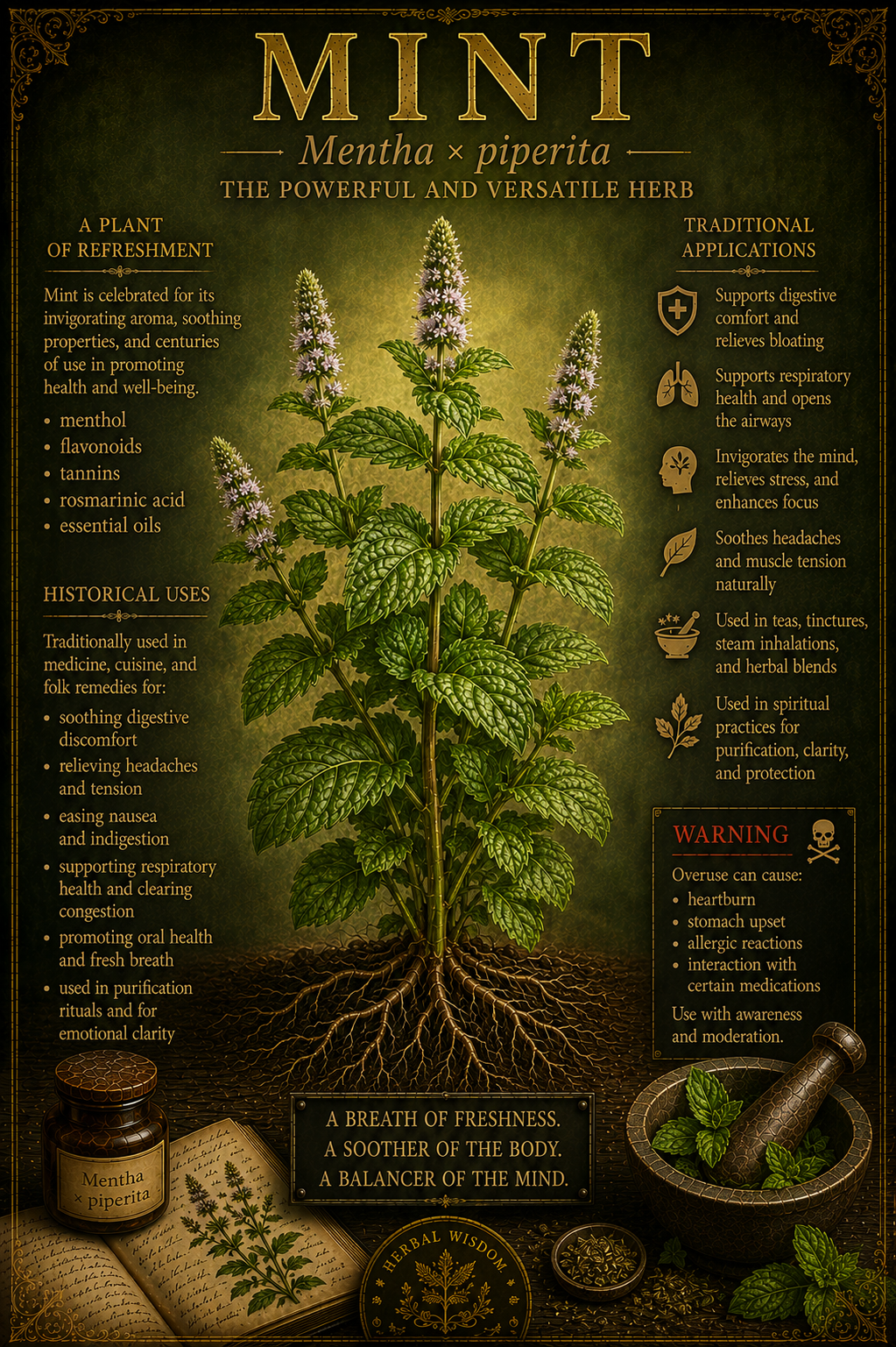 Mint medicinal herb
