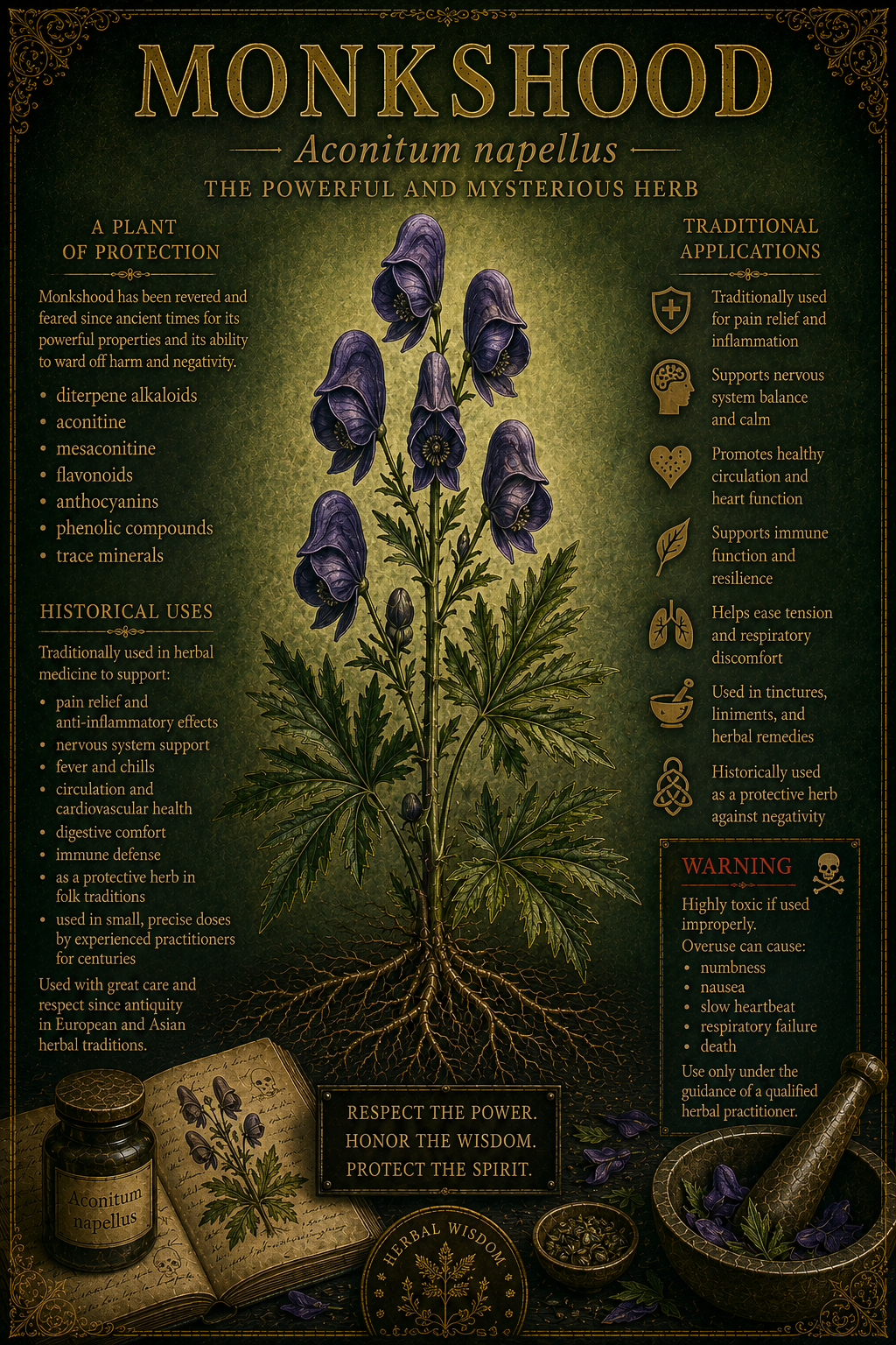 Monkshood medicinal herb